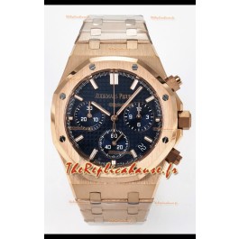 Audemars Piguet Royal Oak Super Clone - Cadran noir Boîtier or rose 41MM