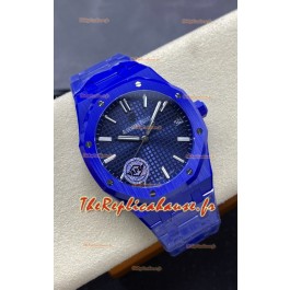 Audemars Piguet Royal Oak 15500 Boîtier Céramique Bleu Super Clone Réplique Montre Cadran Bleu