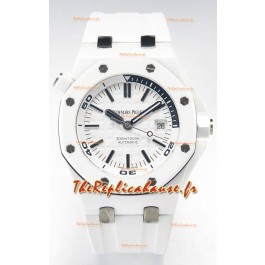 Audemars Piguet Montre Super Clone Royal Oak Offshore Céramique Cadran Blanc Mouvement Cal.3102