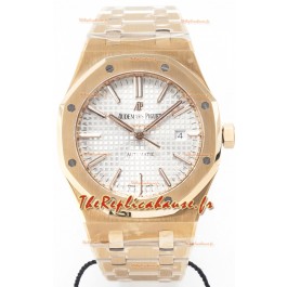 Audemars Piguet Royal Oak 15400 41MM Cadran or rose blanc Super Clone Réplique Montre 