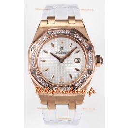 Audemars Piguet Royal Oak 33MM or rose Quartz cadran or rose blanc Réplique Montre Suisse