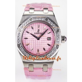 Audemars Piguet Royal Oak 33MM acier 904L cadran rose montre réplique suisse 