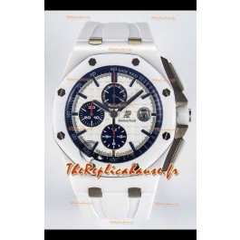Audemars Piguet Boutique Edition Cadran blanc Boîtier céramique 1:1 Super Clone Réplique Montre