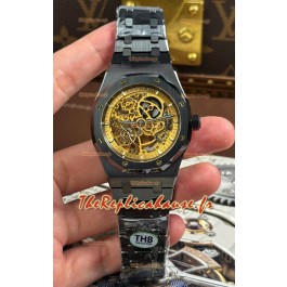 Montre Audemars Piguet Royal Oak Super Clone ajourée en céramique noire 