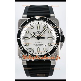 Bell & Ross BR03-92 Diver Acier inoxydable - Cadran blanc Montre Suisse Réplique 1:1