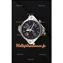 Montre Bell & Ross BR03-93 GMT Suisse en Acier Répliquée à l’identique 1:1 Édition 42 mm