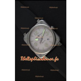 Montre Bell & Ross BR03-92 Suisse Cadran gris Bracelet en caoutchouc Réplique à l’identique 1:1