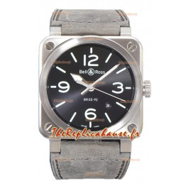 Bell and Ross BR03-92 Cadran gris Acier 904L Réplique Montre Suisse 