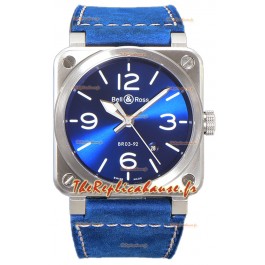 Bell and Ross BR03-A Cadran bleu acier 904L Réplique Montre Suisse 