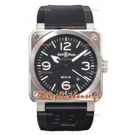 Bell and Ross BR03-92 cadran noir acier 904L Réplique montre suisse 