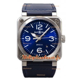Bell and Ross BR03 - Cadran Bleu Acier 904L Réplique Montre Suisses 