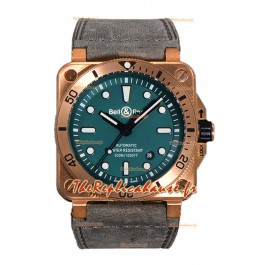 Bell & Ross BR03-92 Diver Cadran vert Boîtier bronze Montre réplique 1:1 Suisse