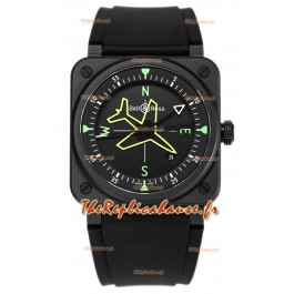 Bell and Ross BR03 Gyrocompass Revêtement PVD Réplique Montre Suisse 41MM