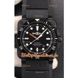 Bell & Ross BR03-92 Diver Cadran Noir Revêtu DLC Réplique de Montre Suisse 1:1 