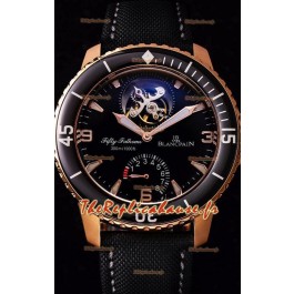 Blancpain Fifty Fathoms Tourbillon 8 Jours Miroir 1:1 Réplique Suisse Montre dans un boîtier en or rose