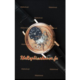 Montre Breguet Tradition 7057BR/R9/9W6 Pink Gold Dual Tourbillon Suisse Répliquée 