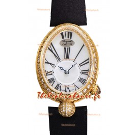 Breguet Reine de Naples Dames Or Jaune Tissu Noir Edition Réplique Suisse 1:1