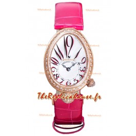 Breguet Reine De Naples Dames Cuir Or Rose Rose Edition Réplique Suisse 1:1