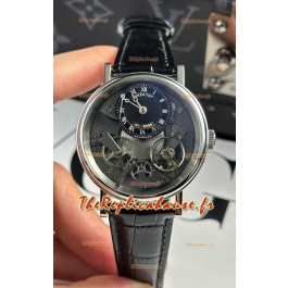 Breguet Tradition 7057BR/R9/9W6 Boîte en acier Tourbillon simple Réplique de la montre suisse à bracelet noir