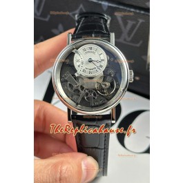 Breguet Tradition 7057BR/R9/9W6 Tourbillon simple en acier Réplique de la montre suisse à bracelet bleu