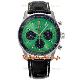 Breitling Navitimer B01 Chronograph 43 Cadran Vert - Boîtier Acier 904L Réplique 1:1 Suisse