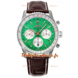 Breitling Navitimer B01 Chronographe 43 Cadran Vert - Boîtier Acier 904L Réplique Suisse 1:1 