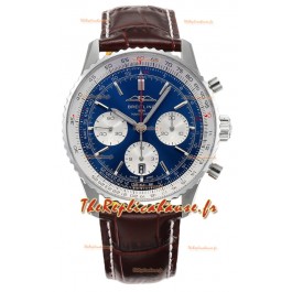 Breitling Navitimer B01 Chronographe 43 Cadran Bleu - Boîtier Acier 904L Réplique Suisse 1:1 