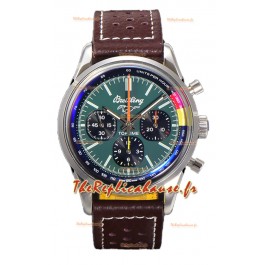 Breitling Top Time B01 Ford Mustang Montre réplique 1:1 en cuir Suisse 