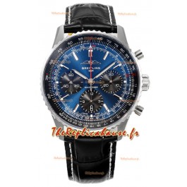 Breitling Navitimer B01 Chronographe 43 Cadran Bleu - Boîtier Acier 904L Réplique Suisse 1:1 