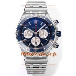 Breitling Chronomat B01 42 Edition Suisse 904L Boîtier Acier Cadran Bleu Montre Réplique 1:1