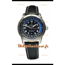 Breitling Navitimer Aviator 8 B35 Unitime Automatic 43 Cadran noir Montre réplique 1:1 suisse 