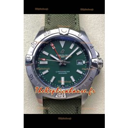 Breitling Avenger GMT Réplique de montre automatique 44 suisse 1:1 Super Clone - Cadran vert 