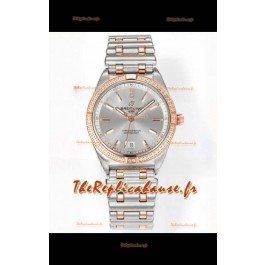 Breitling Chronomat 36MM Boîtier or rose 2 tons Réplique de montre 1:1 cadran acier
