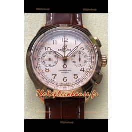 Breitling Premier B01 Chronograph 42 Edition Cadran or rose blanc - Réplique 1:1