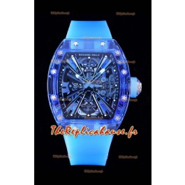 Richard Mille RM12-01 Boîtier Saphir avec Mouvement Tourbillon Véritable Réplique Ultime 1:1