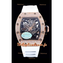 Richard Mille RM035 AMERICAS Réplique Montres en or rose 18 carats, bracelet blanc