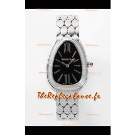 Bvlgari Serpenti Seduttori Edition en Acier Montre Super Clone Cadran Noir