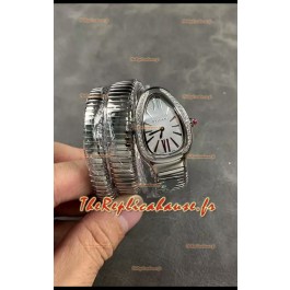 Bvlgari Serpenti Tubogas Double Spiral Acier inoxydable réplique de la montre Super Clone
