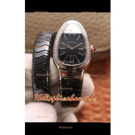 Montre Bvlgari Serpenti Edition Céramique noire Réplique en qualité miroir 1:1 