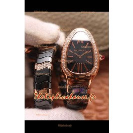 Montre Bvlgari Serpenti Edition Céramique noire Réplique en qualité miroir 1:1 