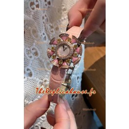 Montre Bvlgari Divas's Dream Edition en boîtier or rose - Lunette pavée de diamants - Réplique suisse