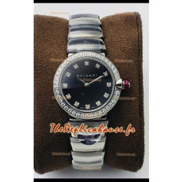 Bvlgari LVCEA Edition Montre en acier inoxydable cadran noir - Réplique Miroir 1:1 