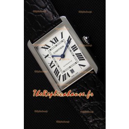 Montre Cartier Réservoir Solo Suisse Automatique avec Bracelet en acier 31 mm de Largeur 