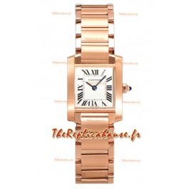 Cartier Tank Francaise Rose Gold Swiss Quartz Réplique Montre 25.70MM