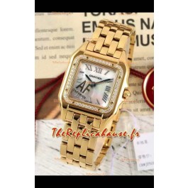 PANTHERE de Cartier Edition 27mm Cadran Perle Montre suisse miroir 1:1 Boîtier Or Jaune