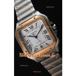 Cartier Santos De Cartier 1:1 Miroir Montre Réplique - 40MM acier et or bicolore 