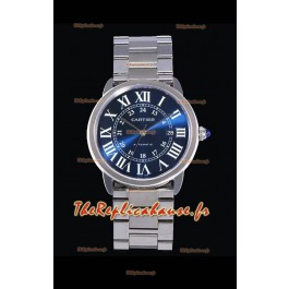 Montre Cartier "Ronde De Cartier" 1:1 Réplique Boîtier en acier inoxydable 904L avec cadran bleu