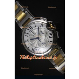 Boitier en Or Jaune Deux Tons Ballon De Cartier Chronographe - 1:1 Replica Miroir
