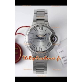 Ballon De Cartier Swiss Automatique 1:1 Qualité Miroir 33MM dans un boîtier en acier