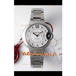 Ballon De Cartier Swiss Automatique Qualité Miroir 1:1 33MM en Boîtier Acier